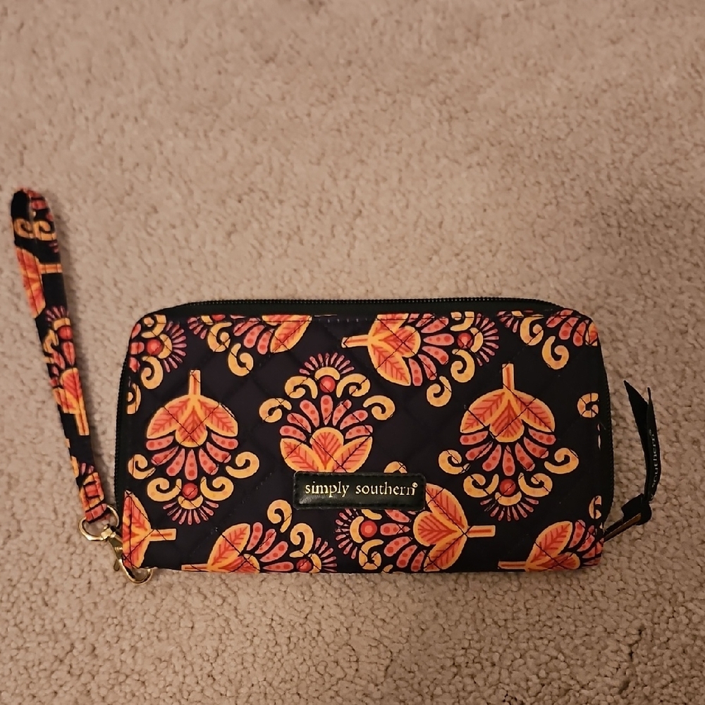 Simply Southern Vibrant Floral Wristlet